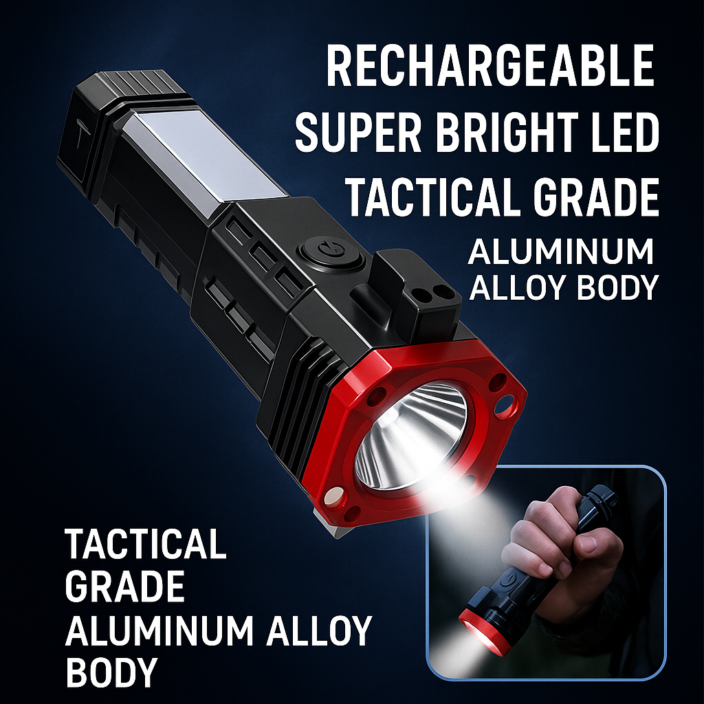 Torch - Hammer Torch LED Flashlight with powerbank